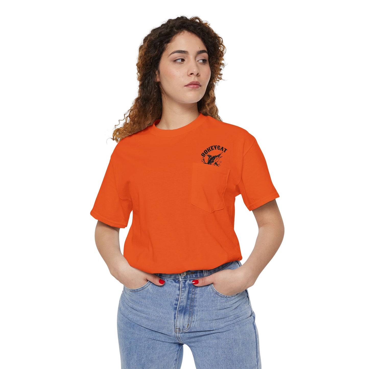 BokeyCat Unisex Heavy Cotton Pocket Tee