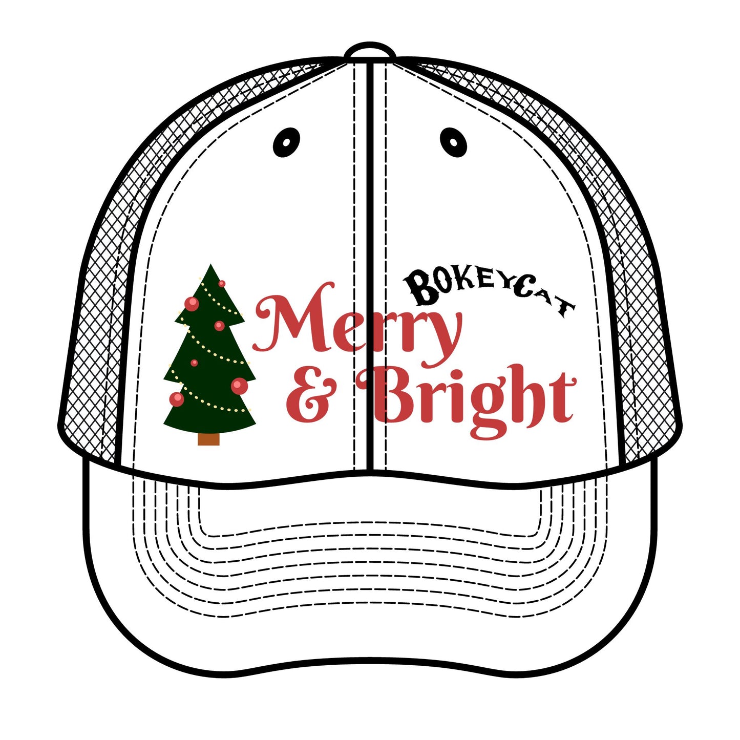 BokeyCat Merry & Bright Christmas Hat