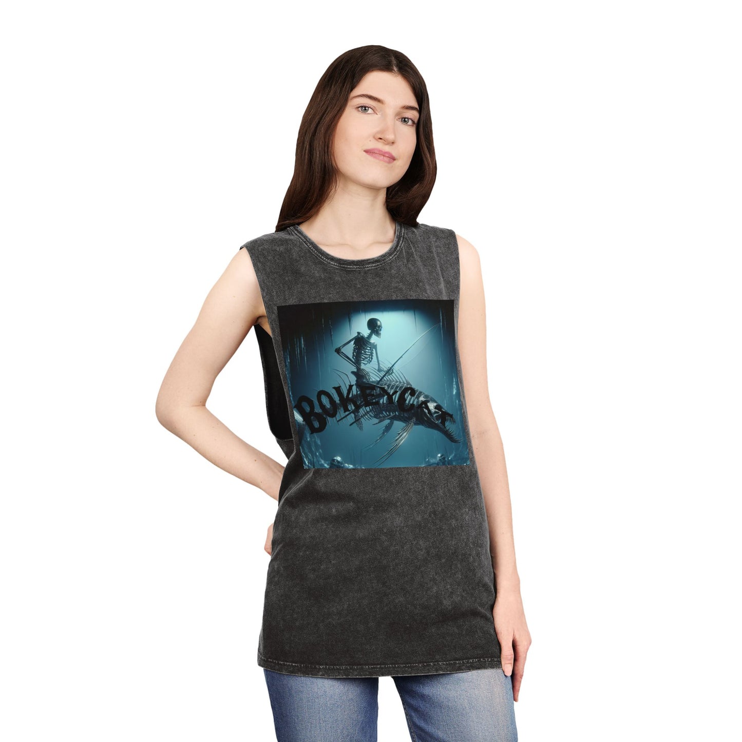 BokeyCat Unisex Stonewash Tank Top