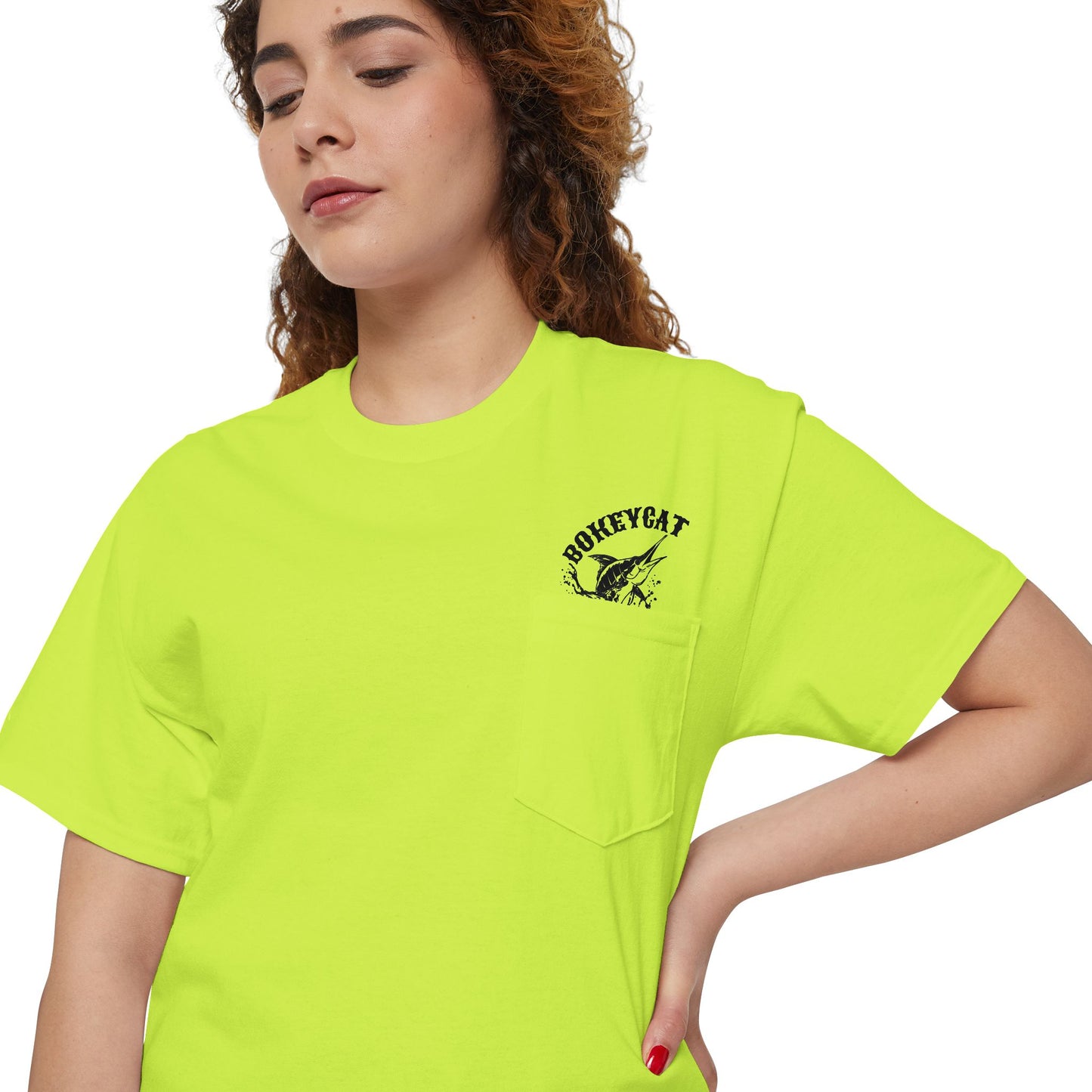 BokeyCat Unisex Heavy Cotton Pocket Tee