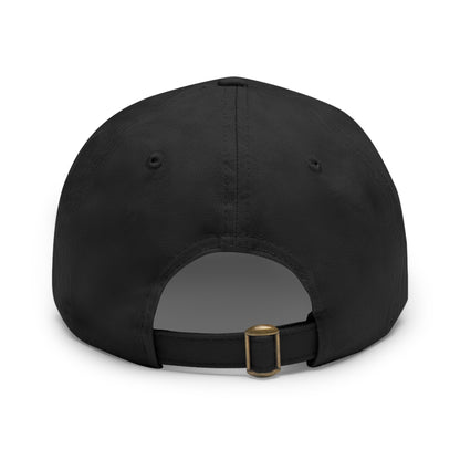 BokeyCat Dad Hat with Leather Patch (Rectangle)