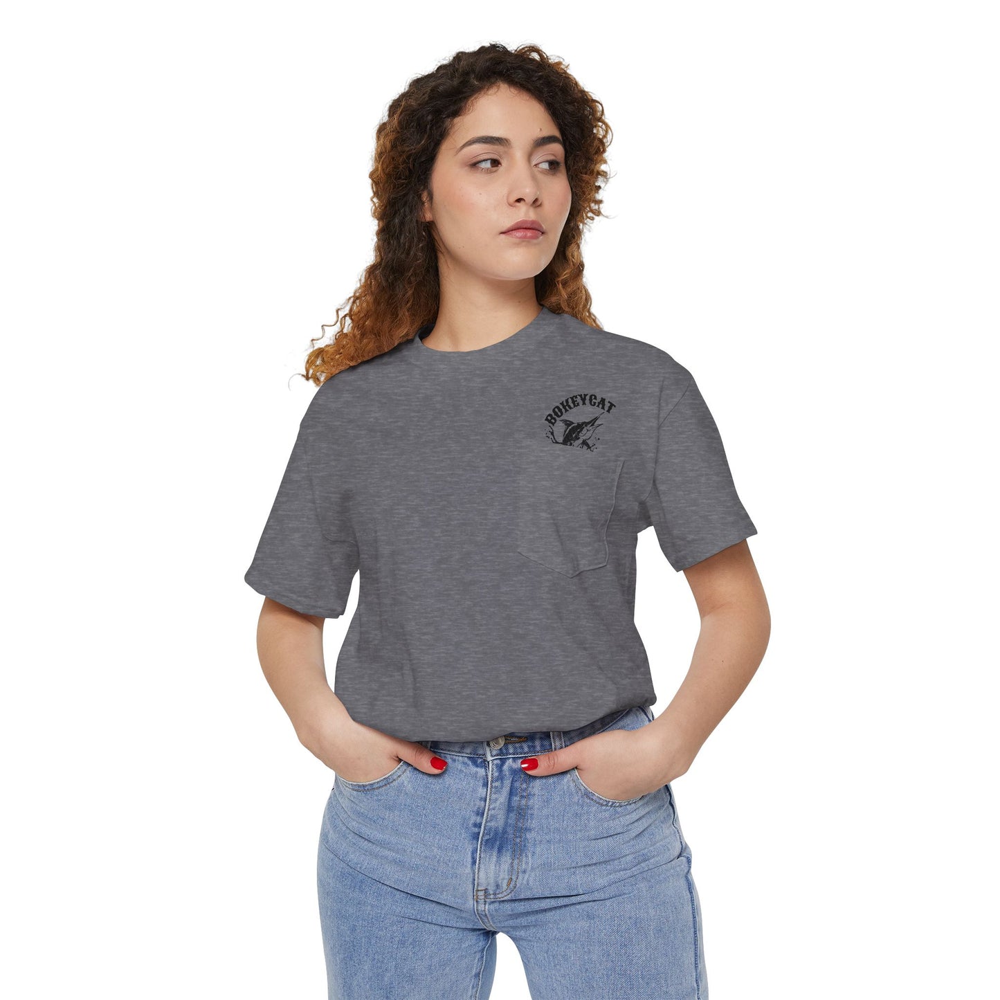BokeyCat Unisex Heavy Cotton Pocket Tee