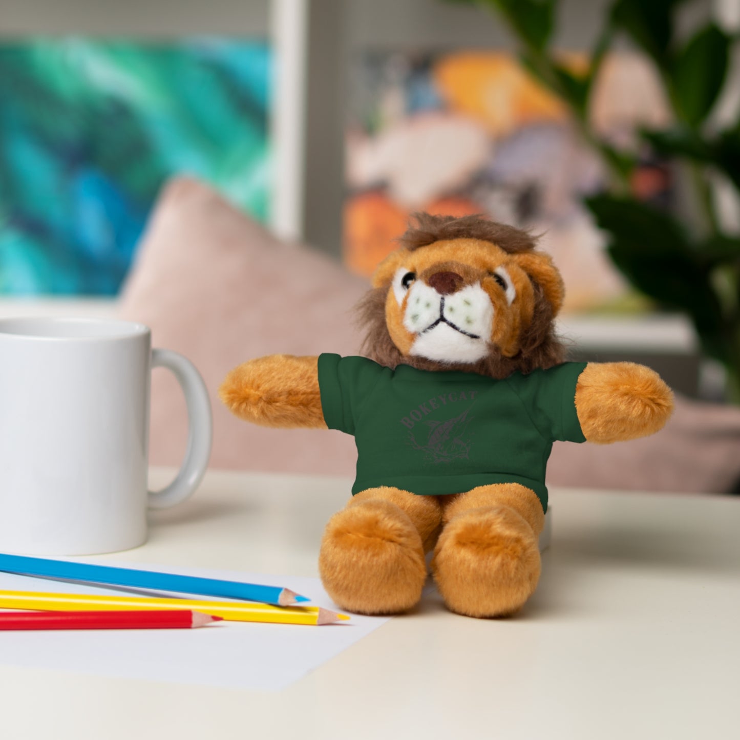 BokeyCat Stuffed Animals w Tee Shirt