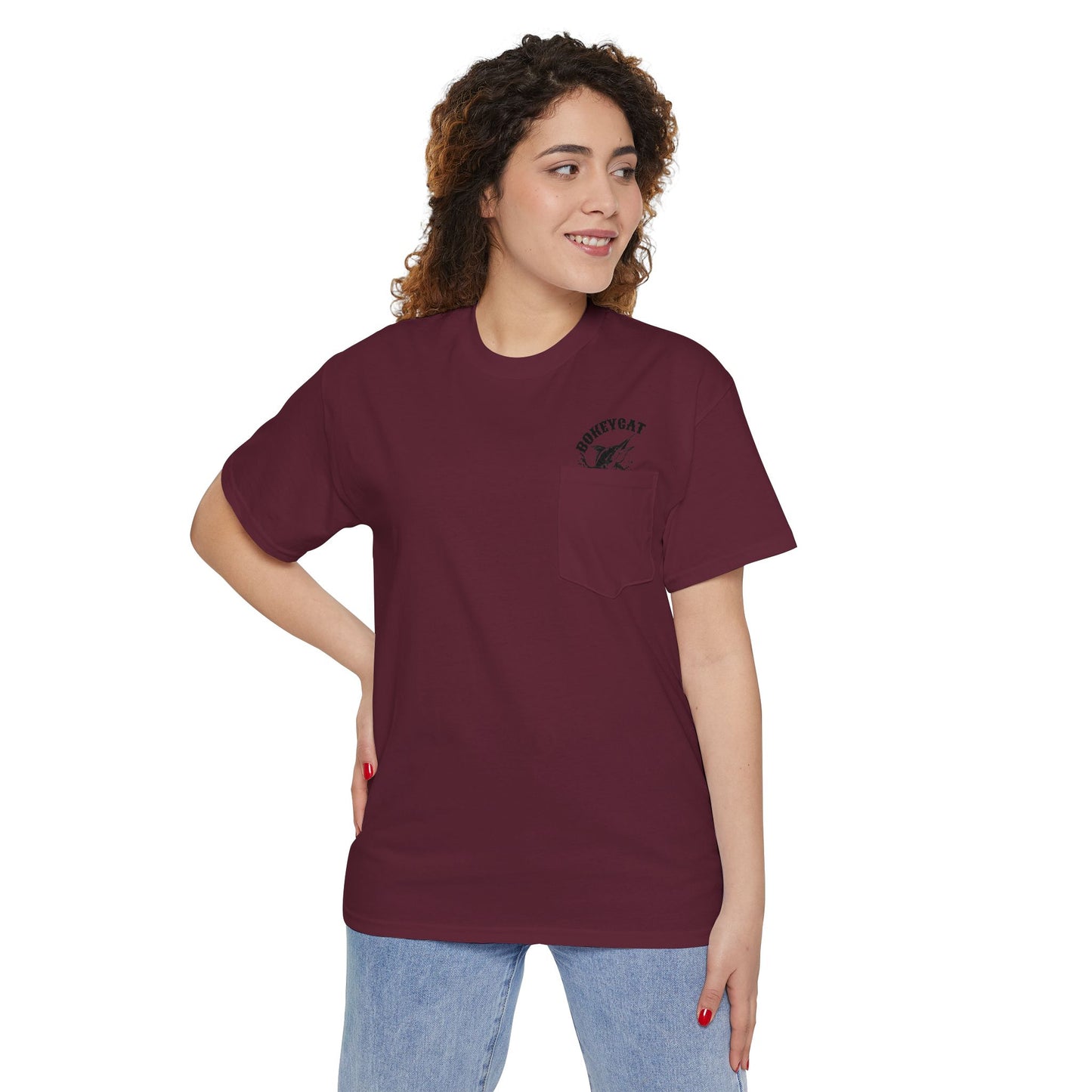 BokeyCat Unisex Heavy Cotton Pocket Tee