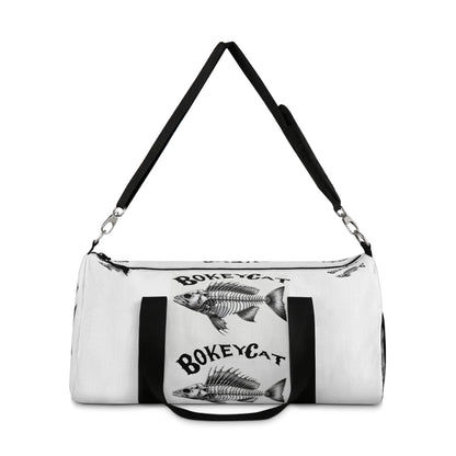 BokeyCat Fish Skeleton Duffel Bag | Gym Travel Luggage, Fishing Gear Bag,