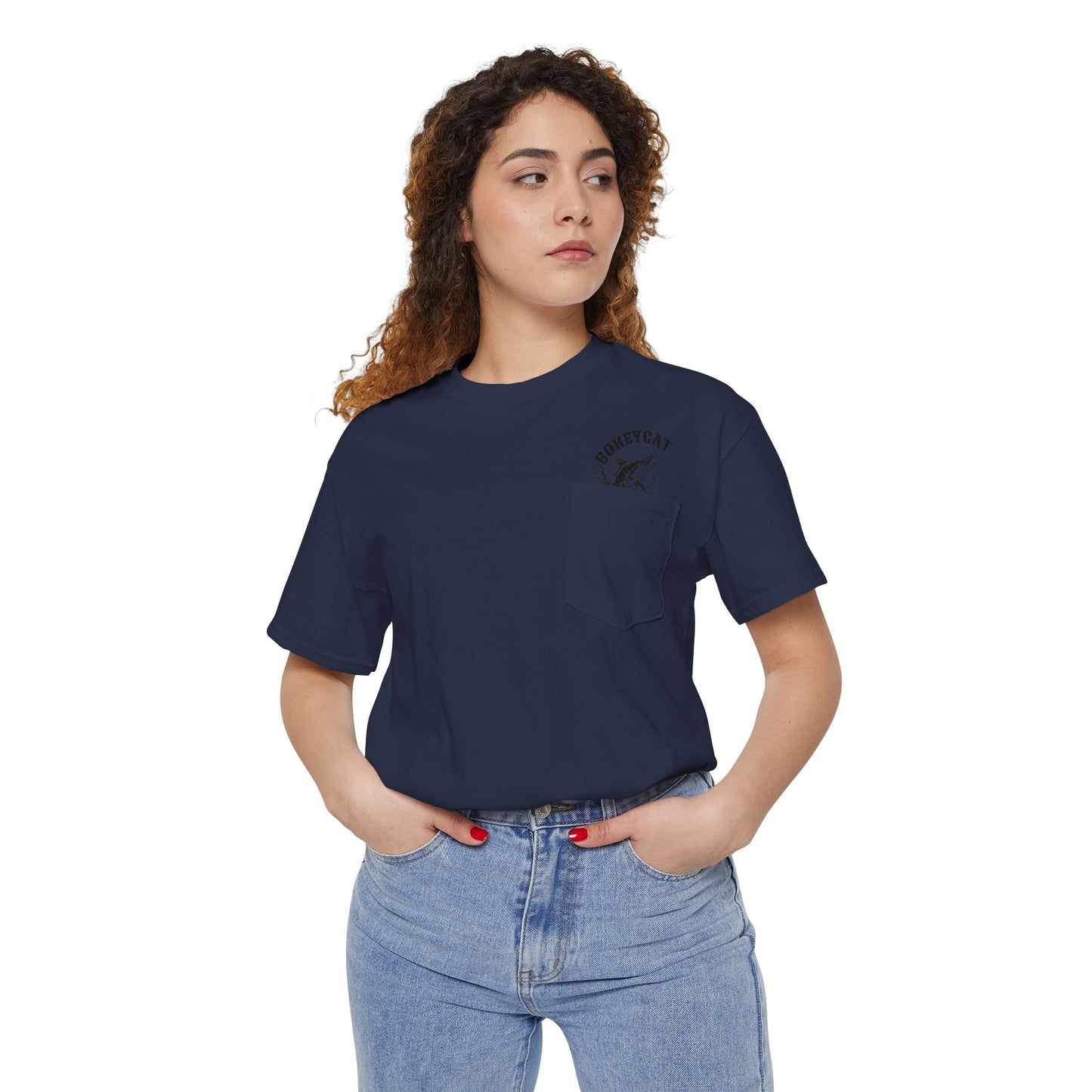 BokeyCat Unisex Heavy Cotton Pocket Tee