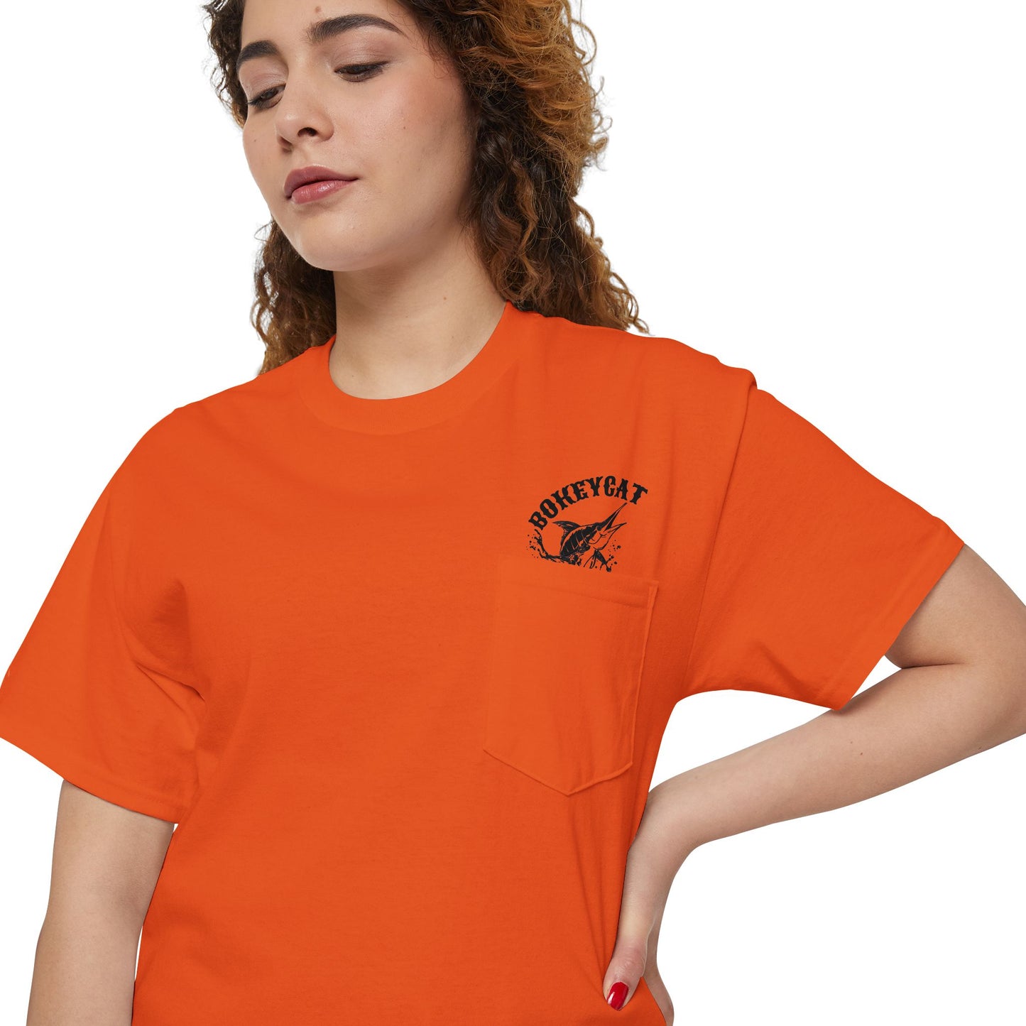 BokeyCat Unisex Heavy Cotton Pocket Tee
