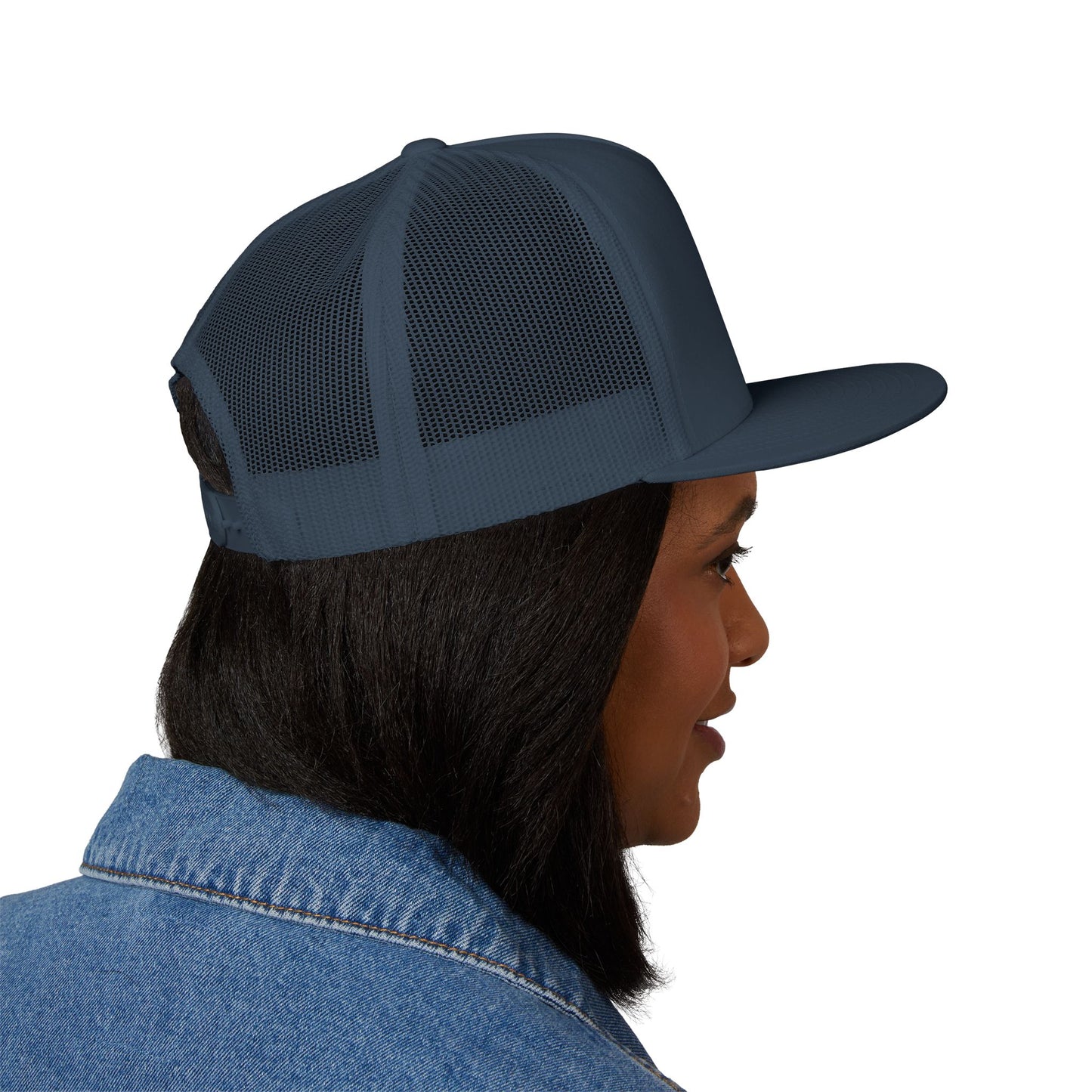 BokeyCat 5 Panel Trucker Cap  Embroidery Logo