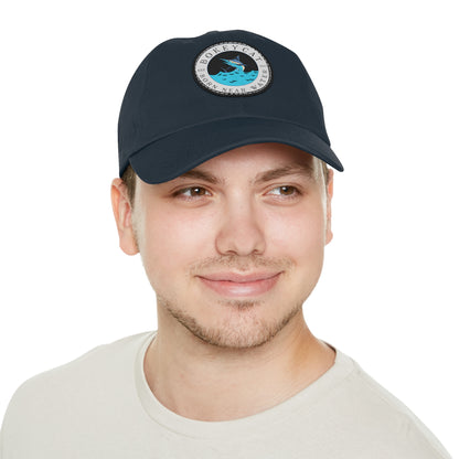 BokeyCat Dad Hat with Leather Patch (Round)