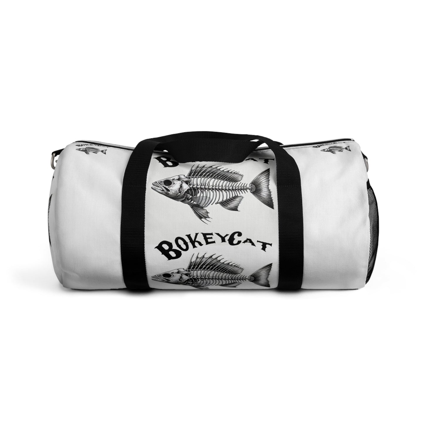 BokeyCat Fish Skeleton Duffel Bag | Gym Travel Luggage, Fishing Gear Bag,