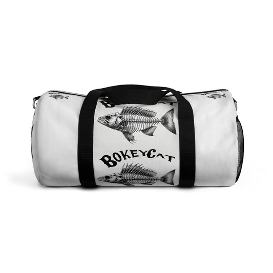 BokeyCat Fish Skeleton Duffel Bag | Gym Travel Luggage, Fishing Gear Bag,