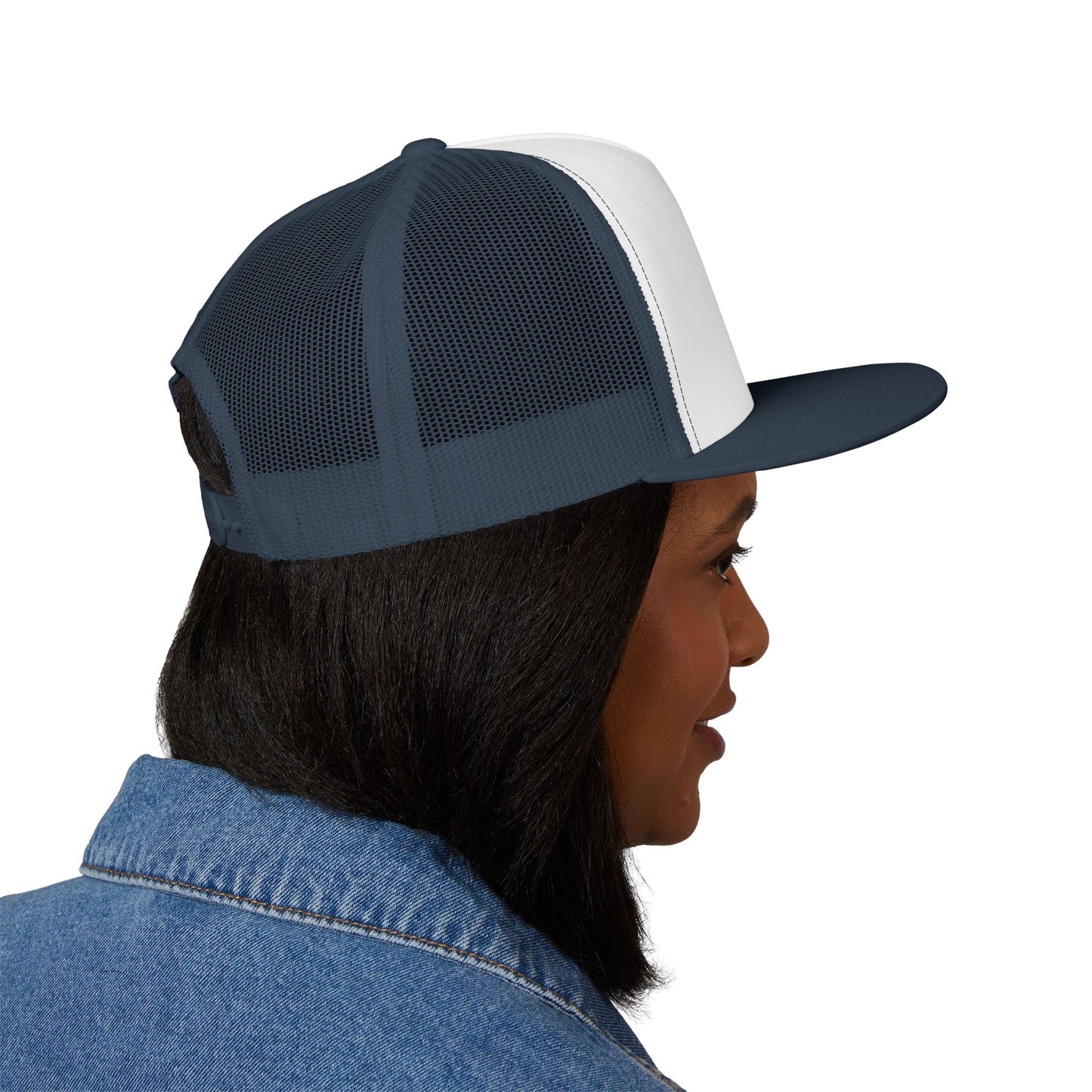 BokeyCat 5 Panel Trucker Cap  Embroidery Logo