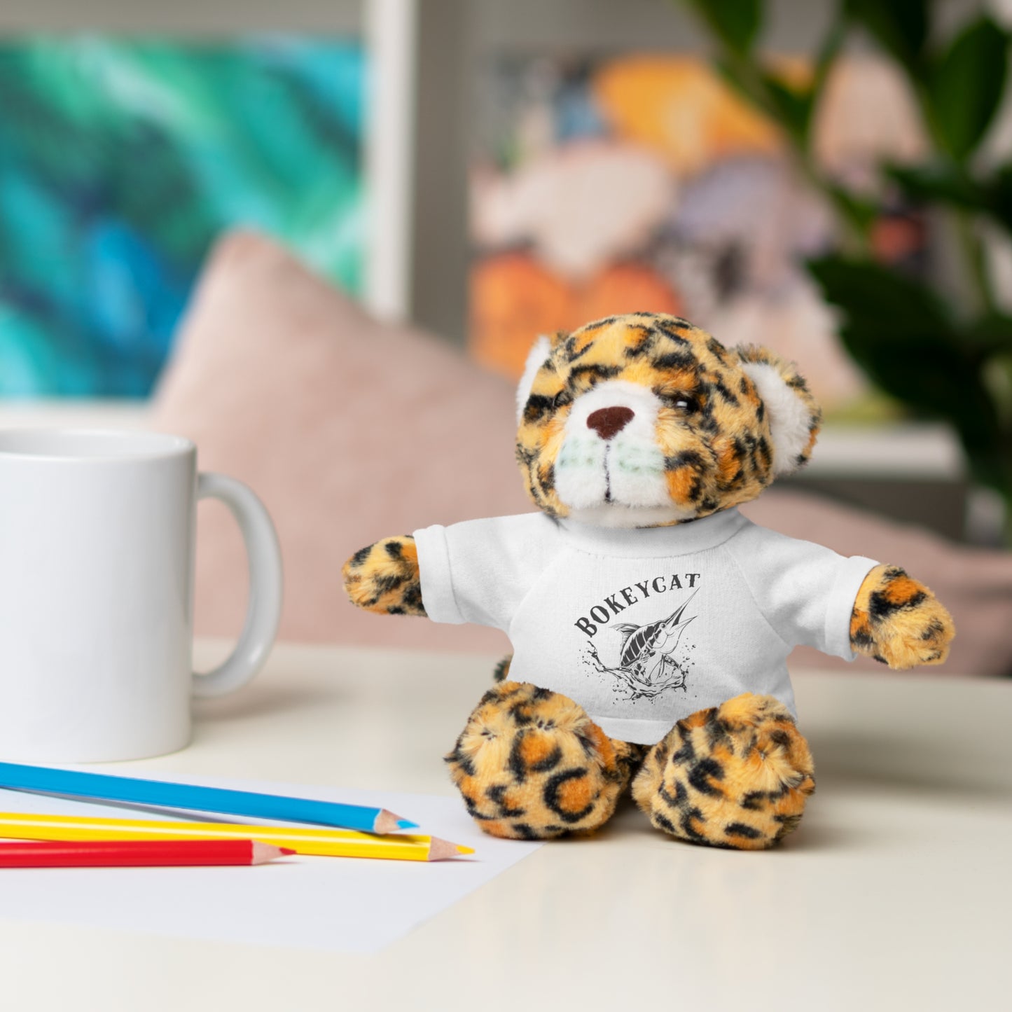 BokeyCat Stuffed Animals w Tee Shirt