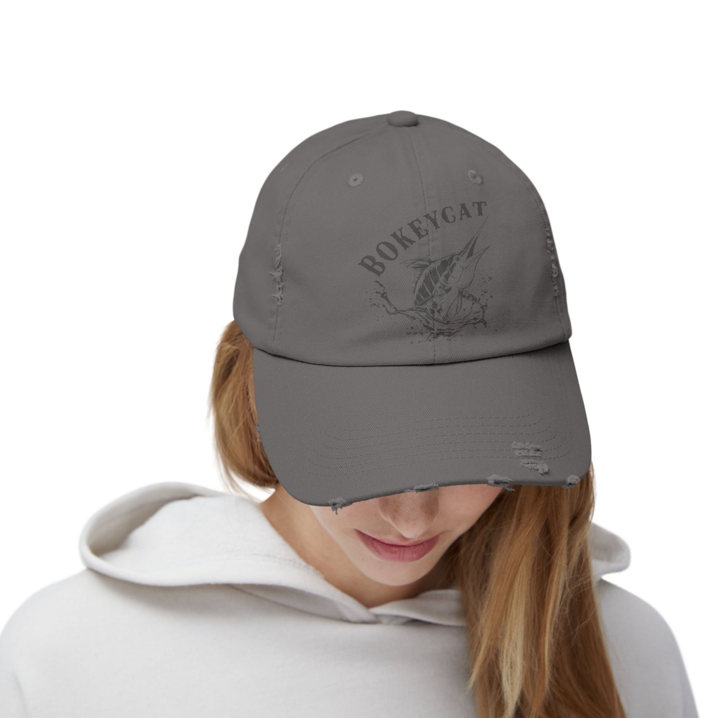 BokeyCat Unisex Distressed Cap