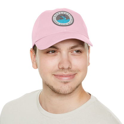 BokeyCat Dad Hat with Leather Patch (Round)