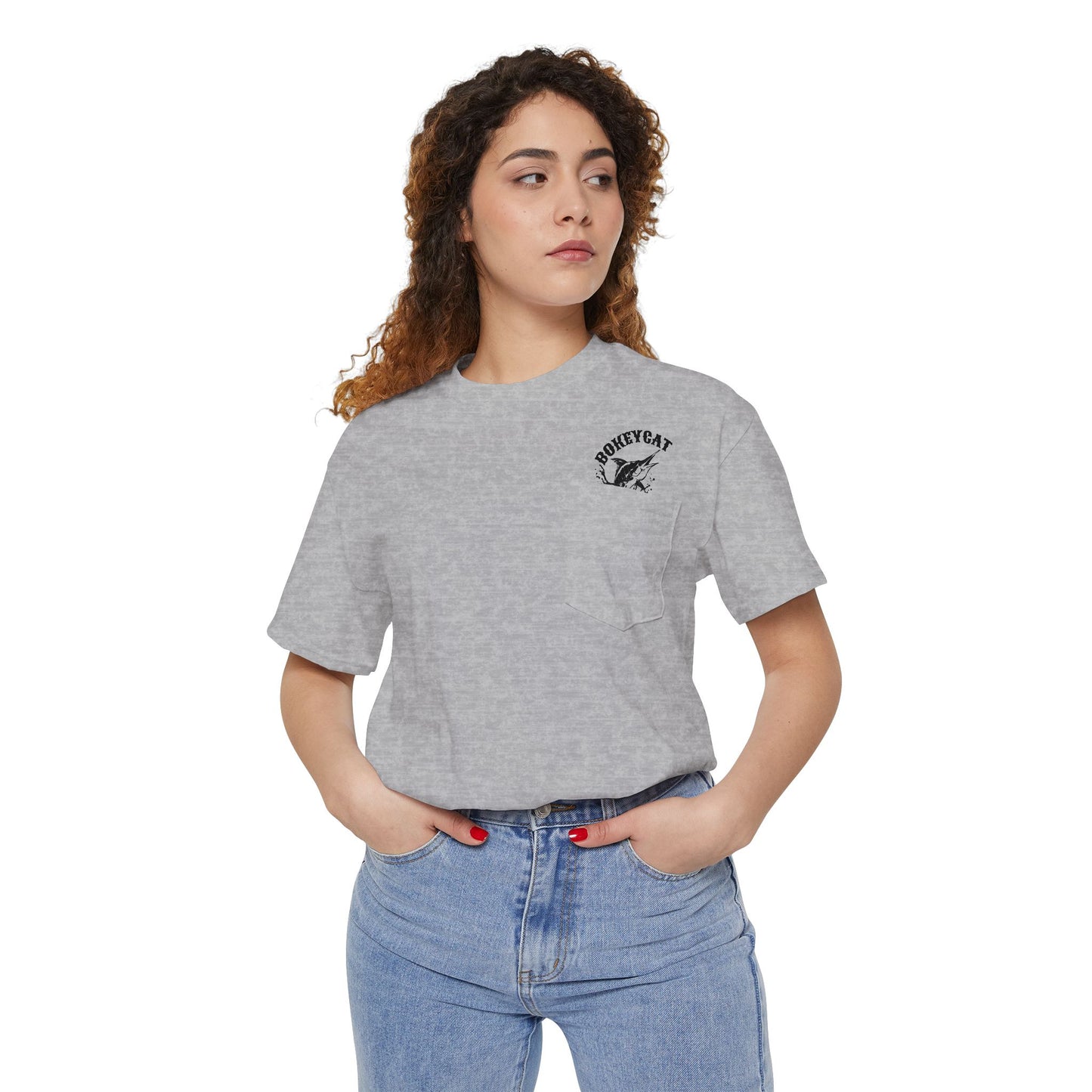 BokeyCat Unisex Heavy Cotton Pocket Tee