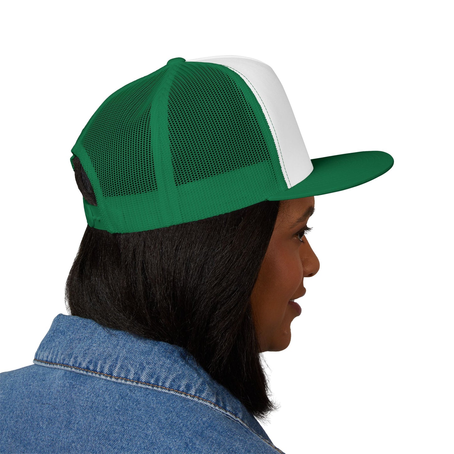 BokeyCat 5 Panel Trucker Cap  Embroidery Logo