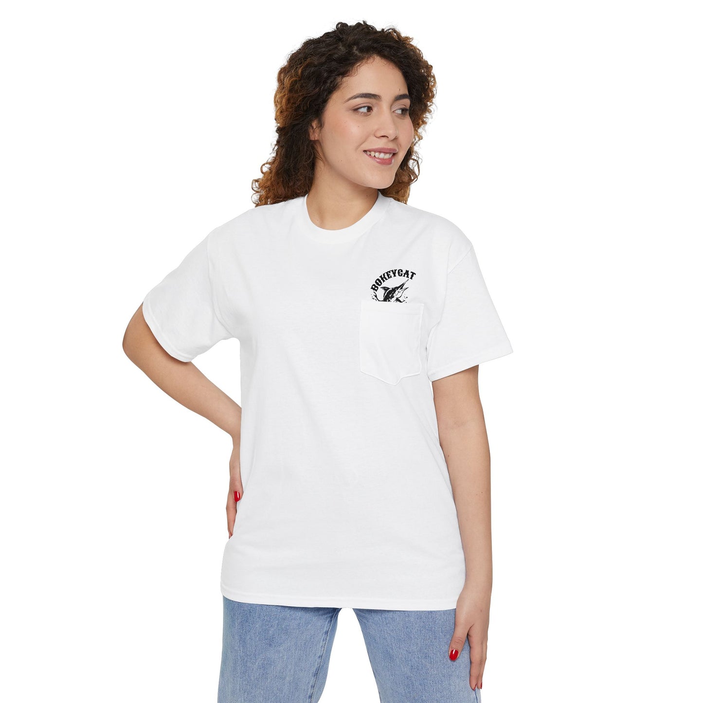 BokeyCat Unisex Heavy Cotton Pocket Tee