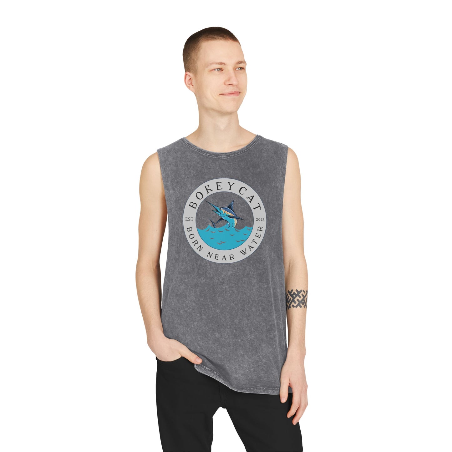 BokeyCat Unisex Stonewash Tank Top