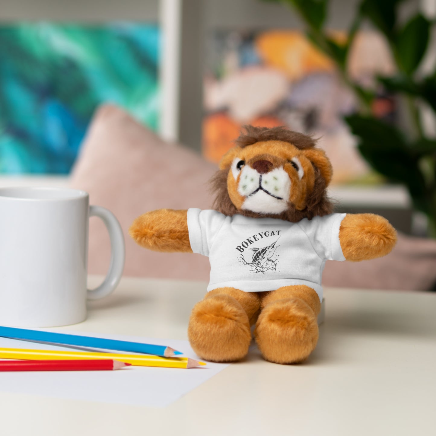 BokeyCat Stuffed Animals w Tee Shirt