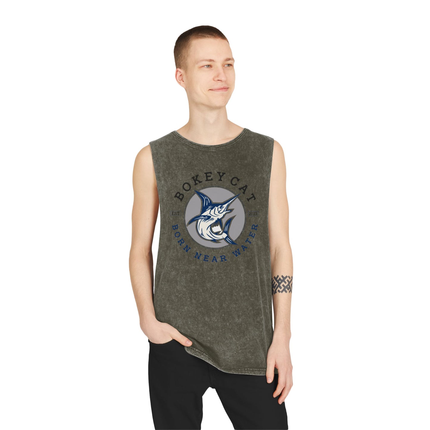 BokeyCat Unisex Stonewash Tank Top
