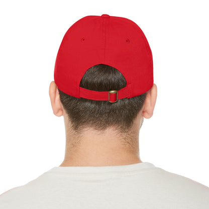 BokeyCat Dad Hat with Leather Patch (Round)