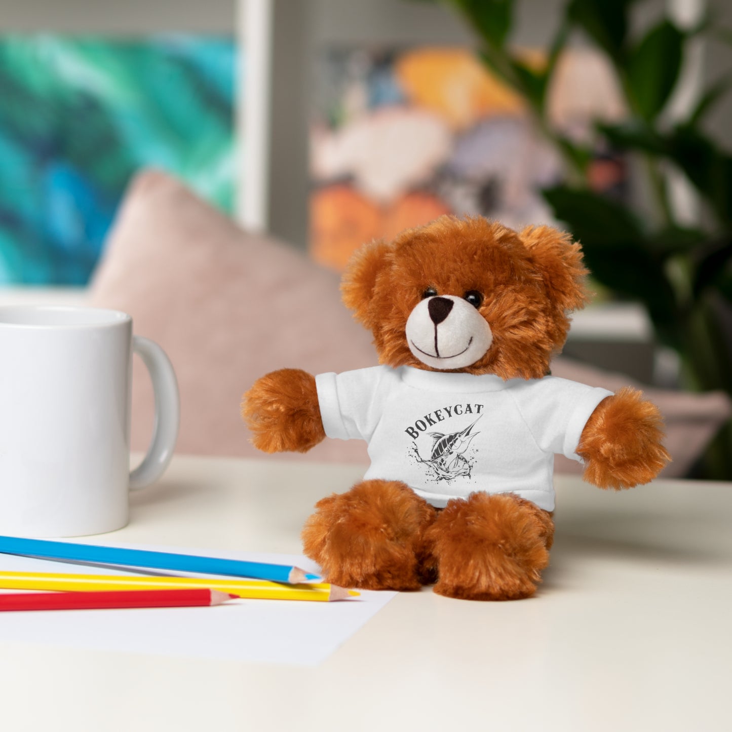 BokeyCat Stuffed Animals w Tee Shirt