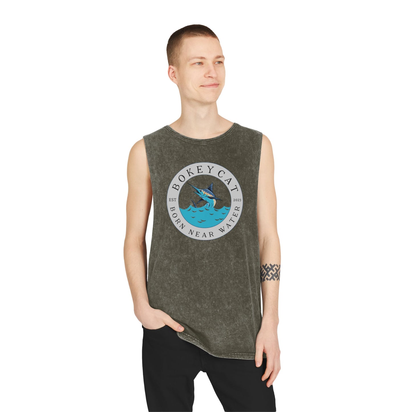 BokeyCat Unisex Stonewash Tank Top