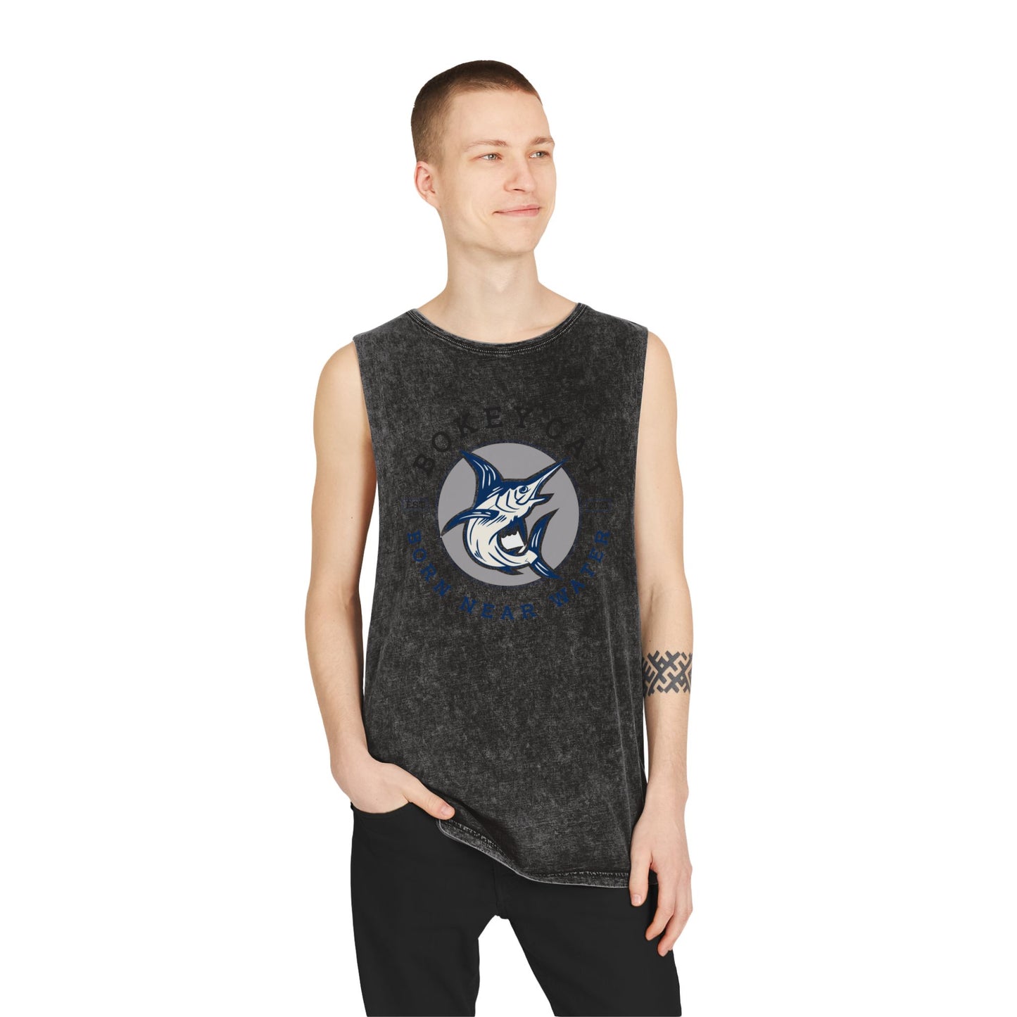 BokeyCat Unisex Stonewash Tank Top