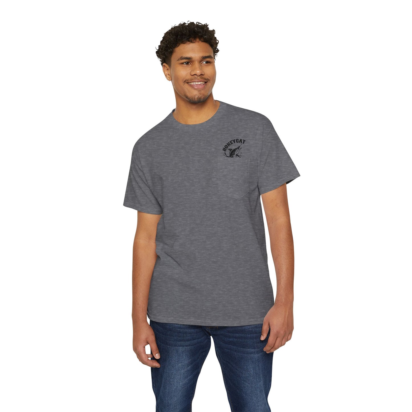 BokeyCat Unisex Heavy Cotton Pocket Tee