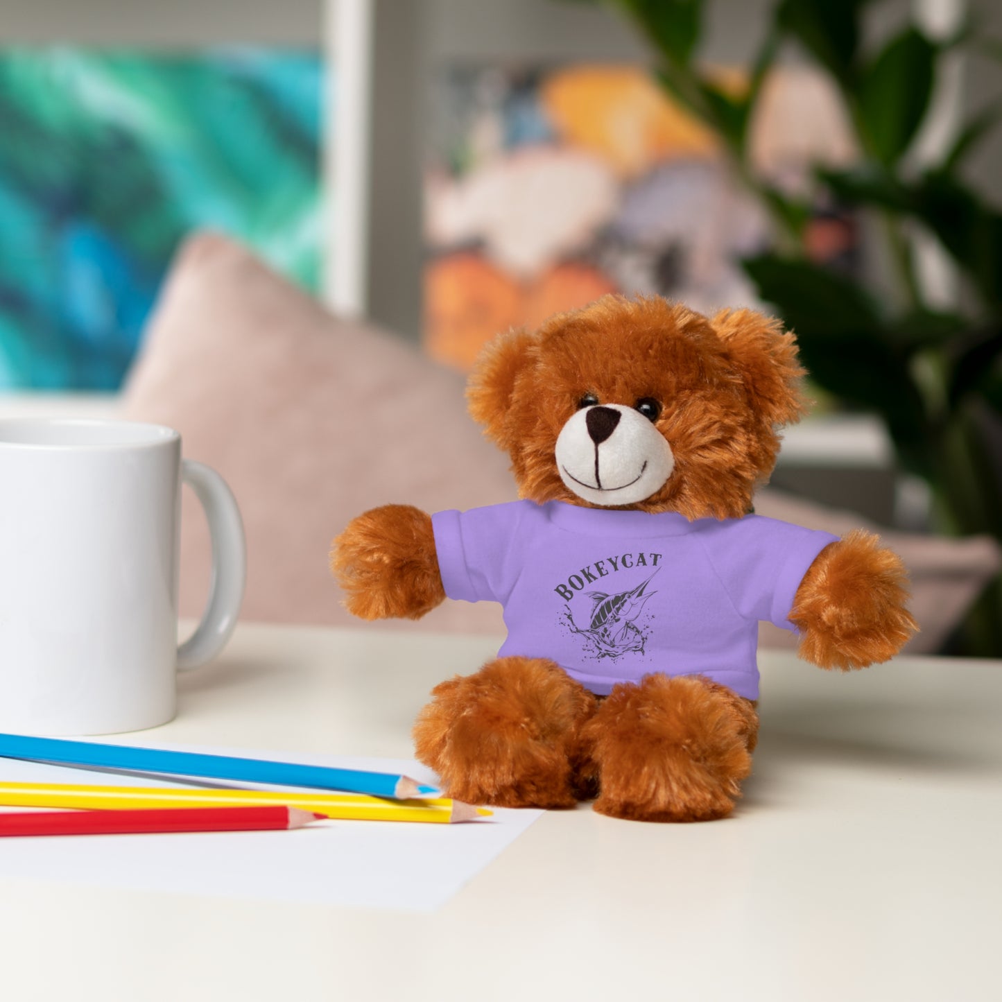 BokeyCat Stuffed Animals w Tee Shirt