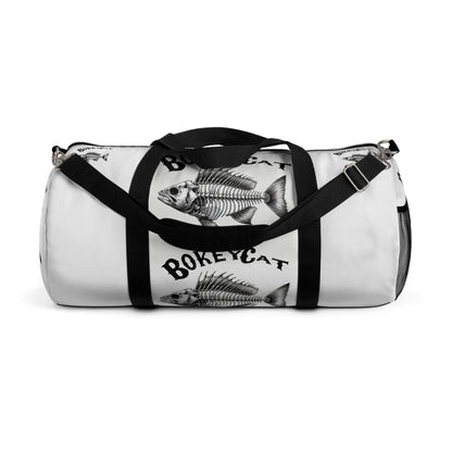 BokeyCat Fish Skeleton Duffel Bag | Gym Travel Luggage, Fishing Gear Bag,