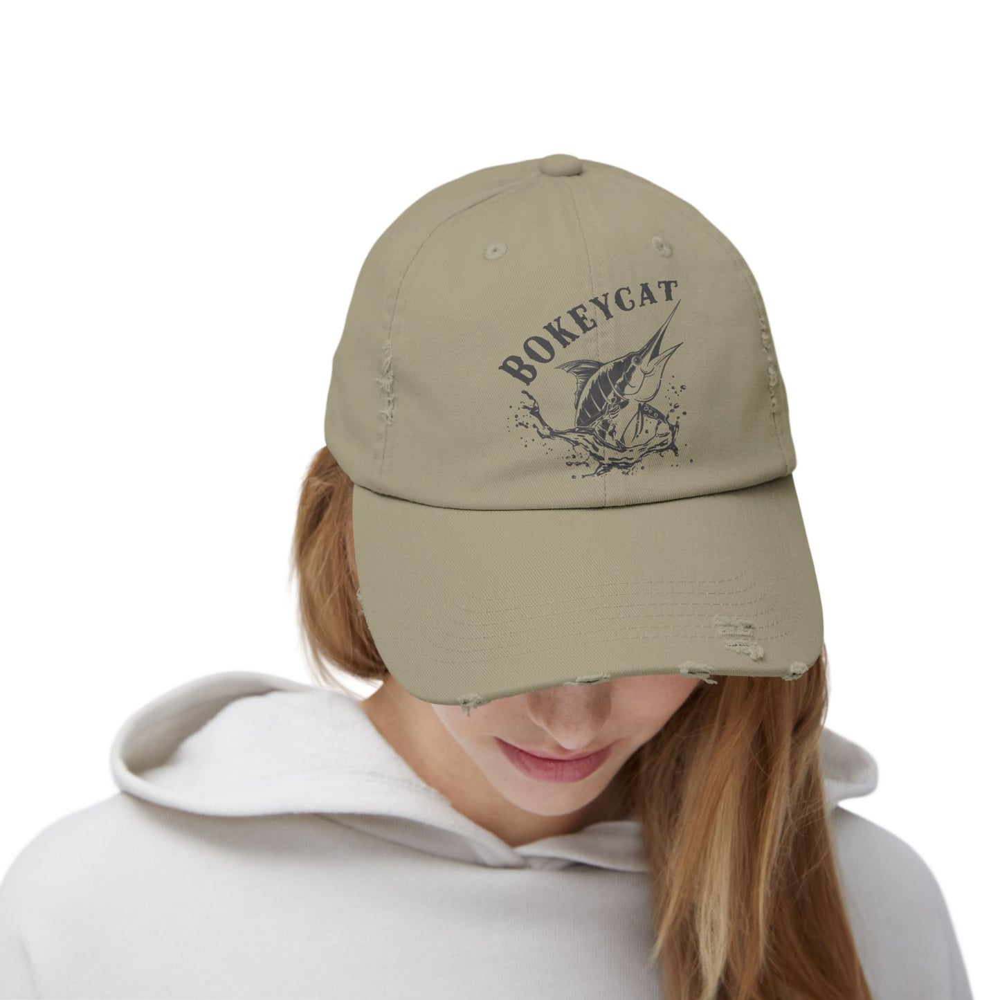 BokeyCat Unisex Distressed Cap