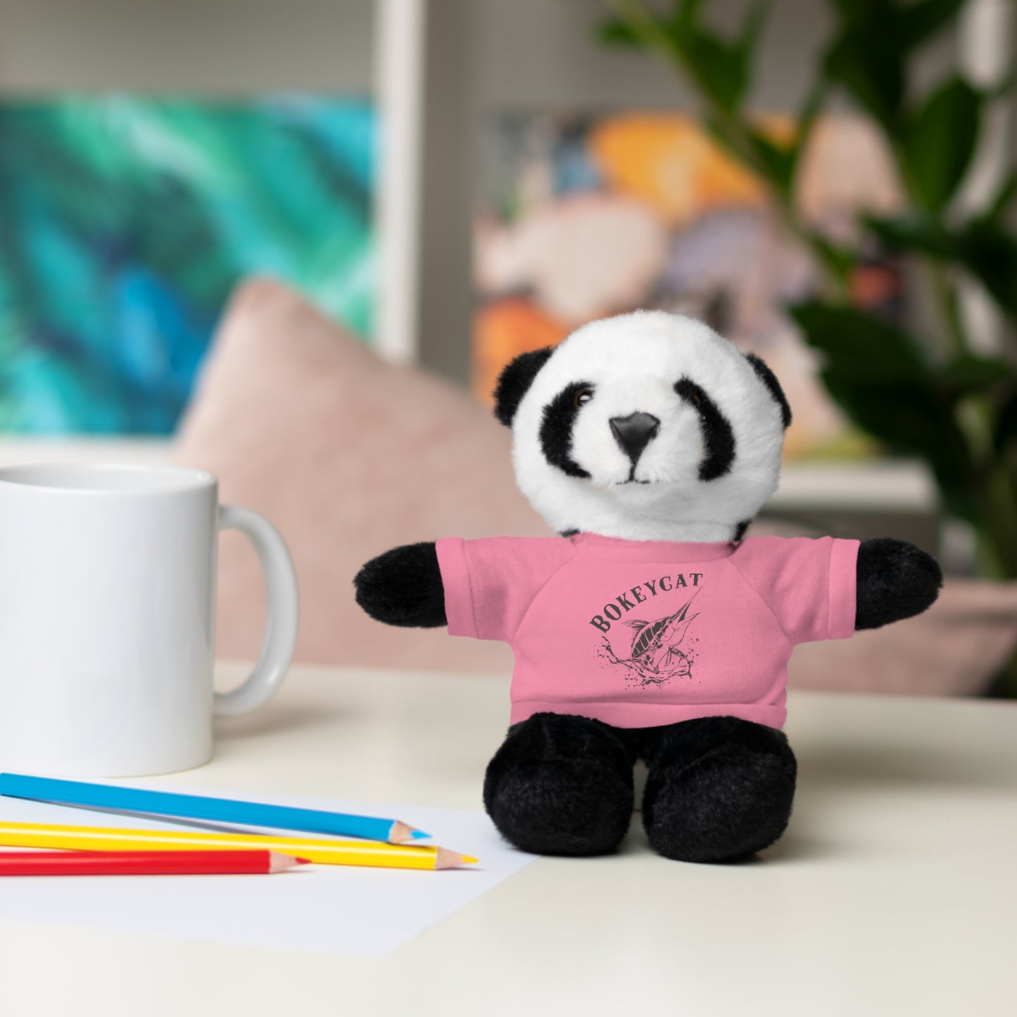 BokeyCat Stuffed Animals w Tee Shirt