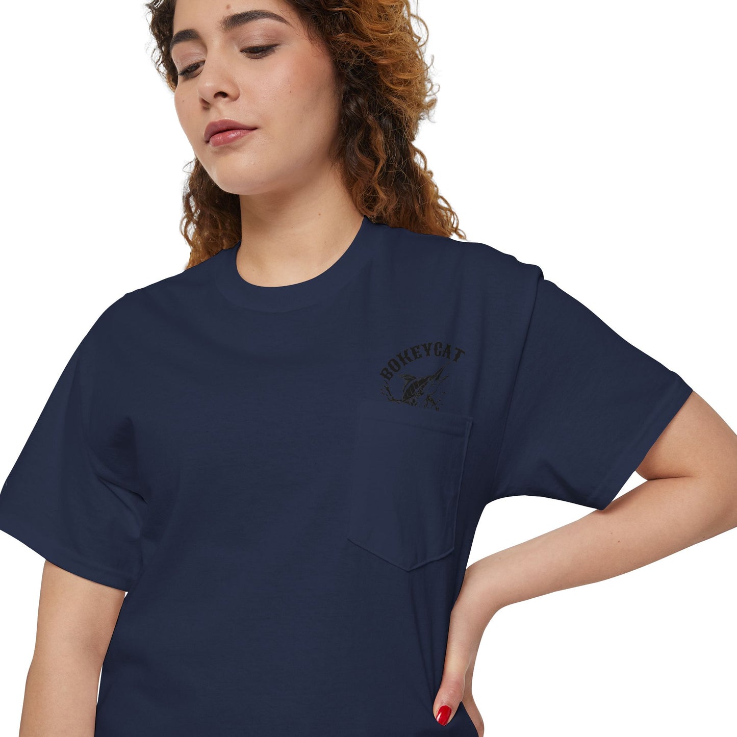 BokeyCat Unisex Heavy Cotton Pocket Tee