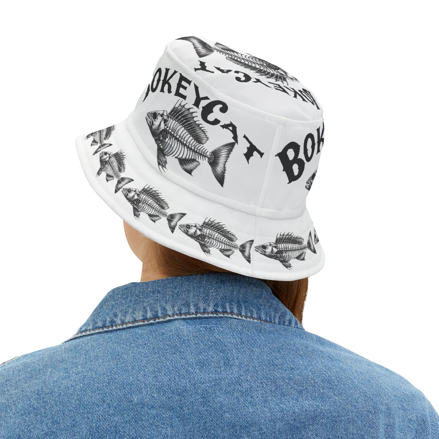 BokeyCat Bones Bucket Hat. Price reduced to offset shipping cost.