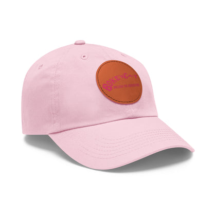 BokeyCat Dad Hat with Leather Patch (Round)