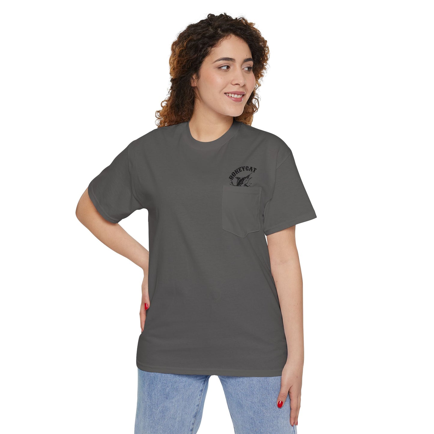 BokeyCat Unisex Heavy Cotton Pocket Tee