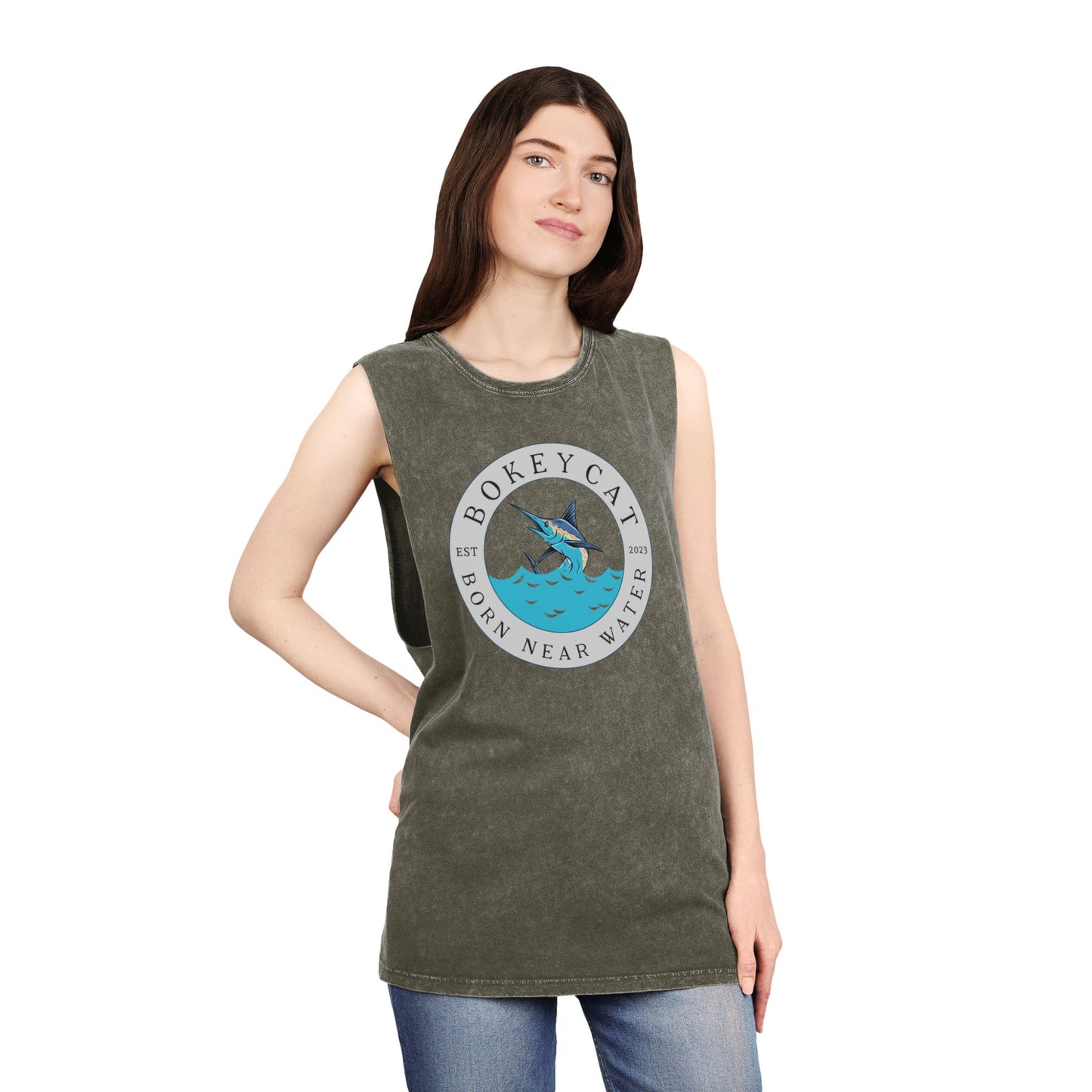 BokeyCat Unisex Stonewash Tank Top