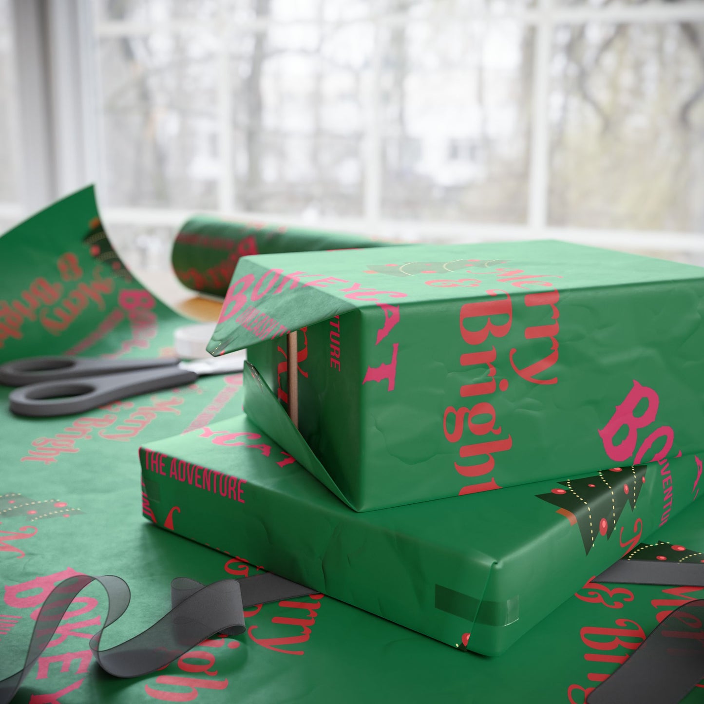 BokeyCat  Christmas Wrapping Paper