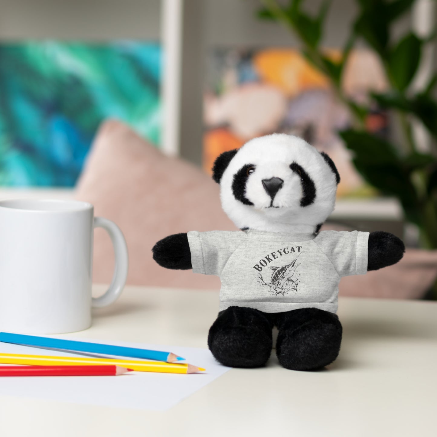 BokeyCat Stuffed Animals w Tee Shirt