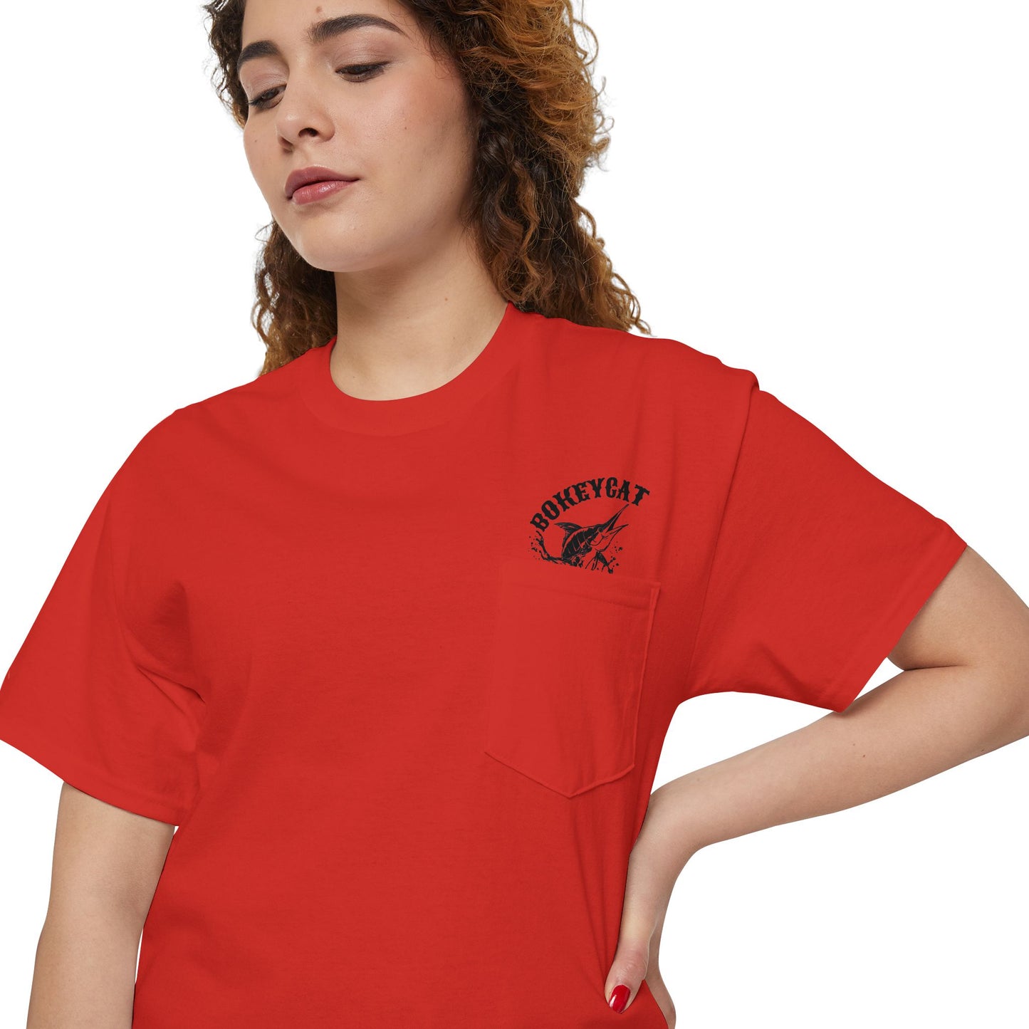 BokeyCat Unisex Heavy Cotton Pocket Tee