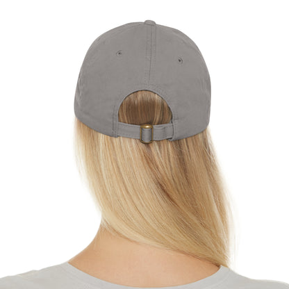 BokeyCat Dad Hat with Leather Patch (Round)