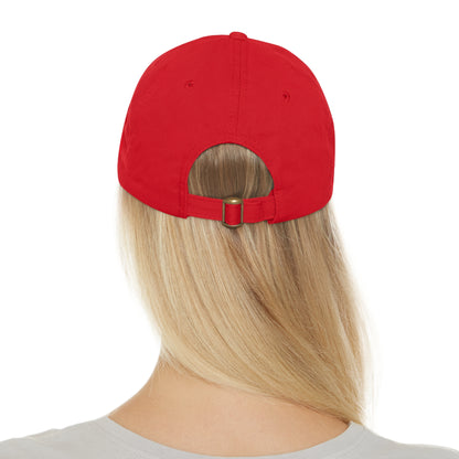 BokeyCat Dad Hat with Leather Patch (Round)