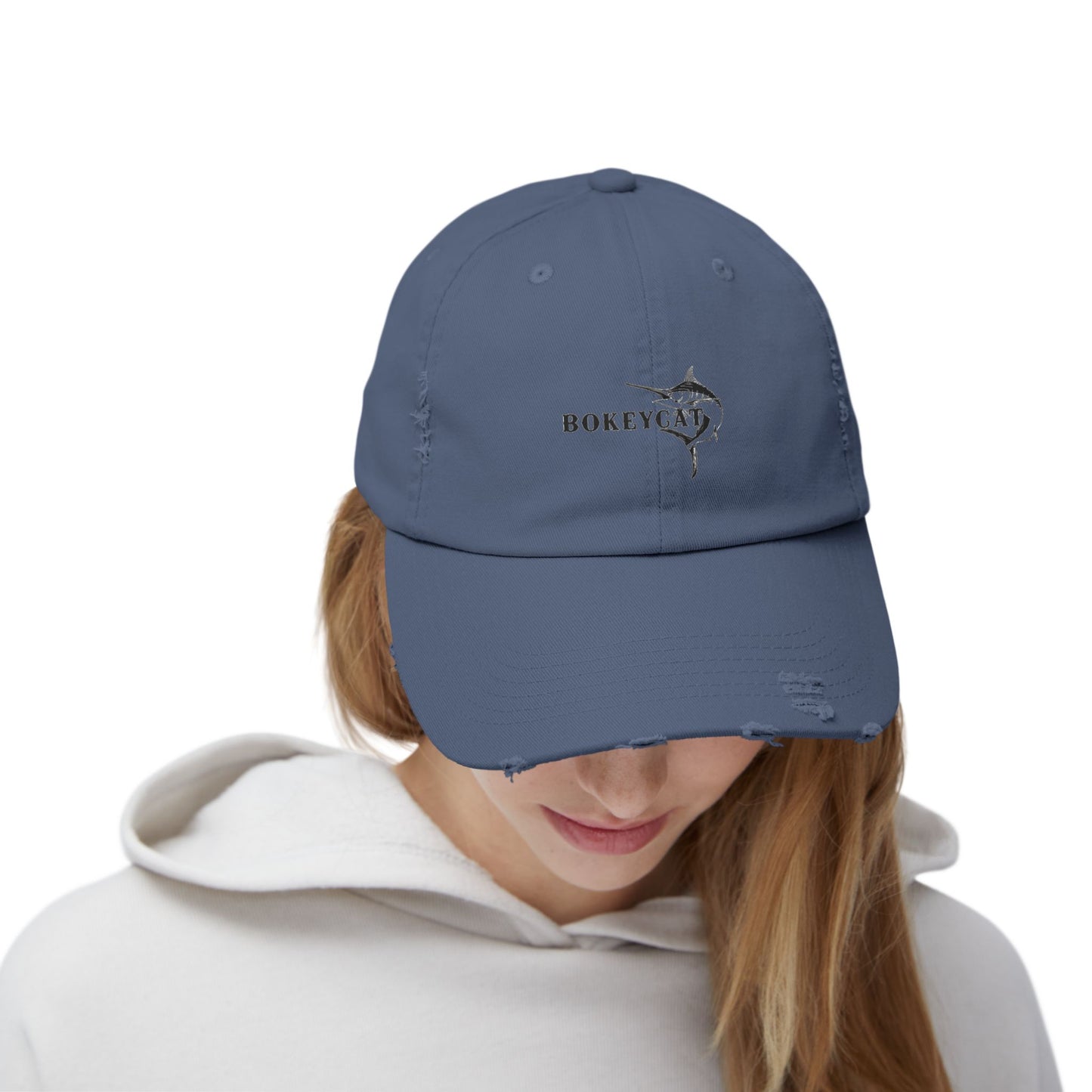 BokeyCat Unisex Distressed Cap