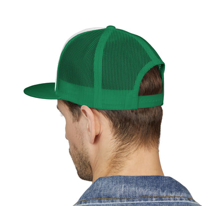 BokeyCat 5 Panel Trucker Cap  Embroidery Logo