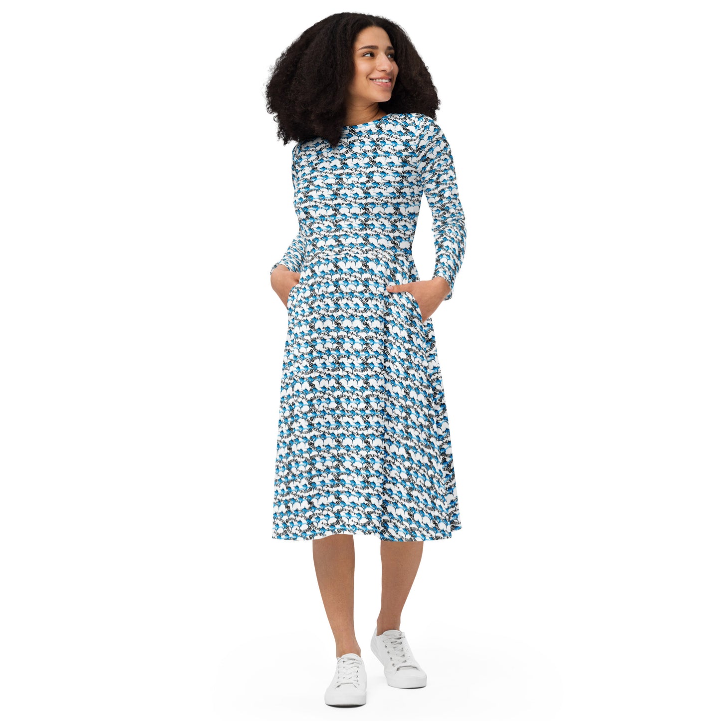 BokeyCat long sleeve midi dress