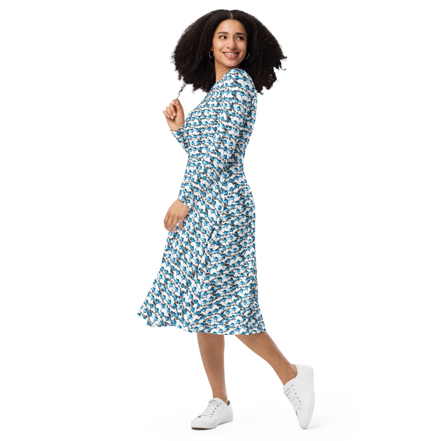 BokeyCat long sleeve midi dress