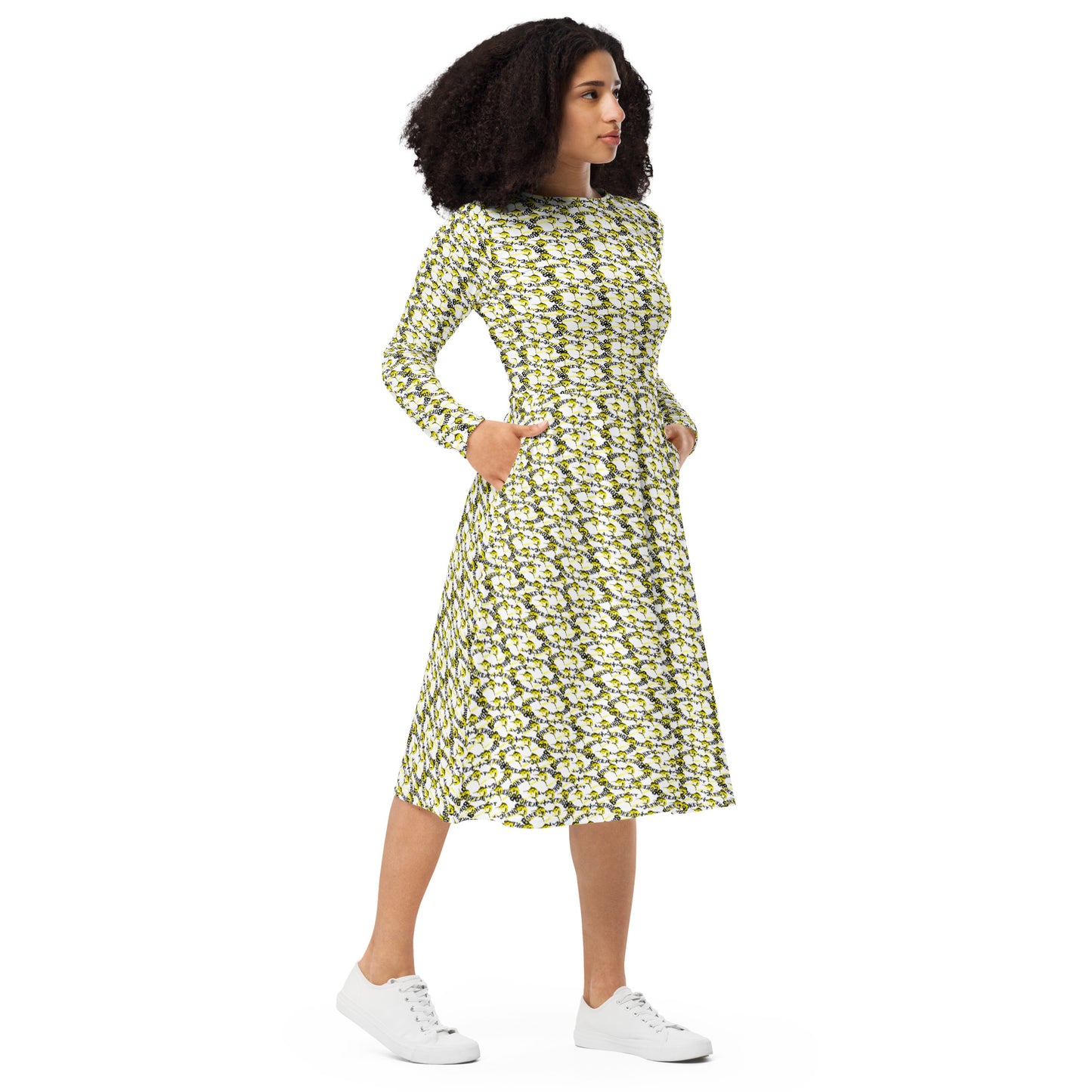 BokeyCat long sleeve midi dress