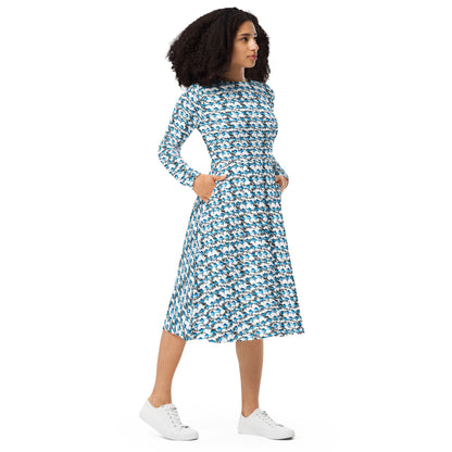 BokeyCat long sleeve midi dress